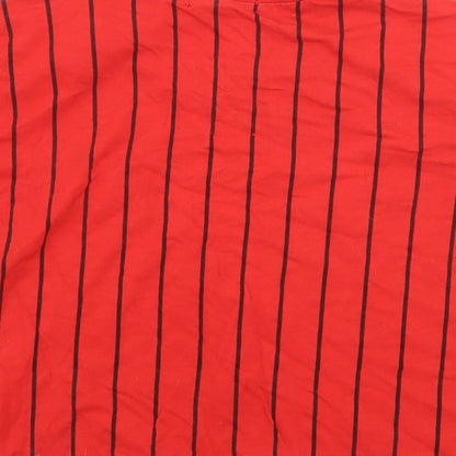 FOREVER 21 Womens Red Striped Jersey Basic T-Shirt Size M