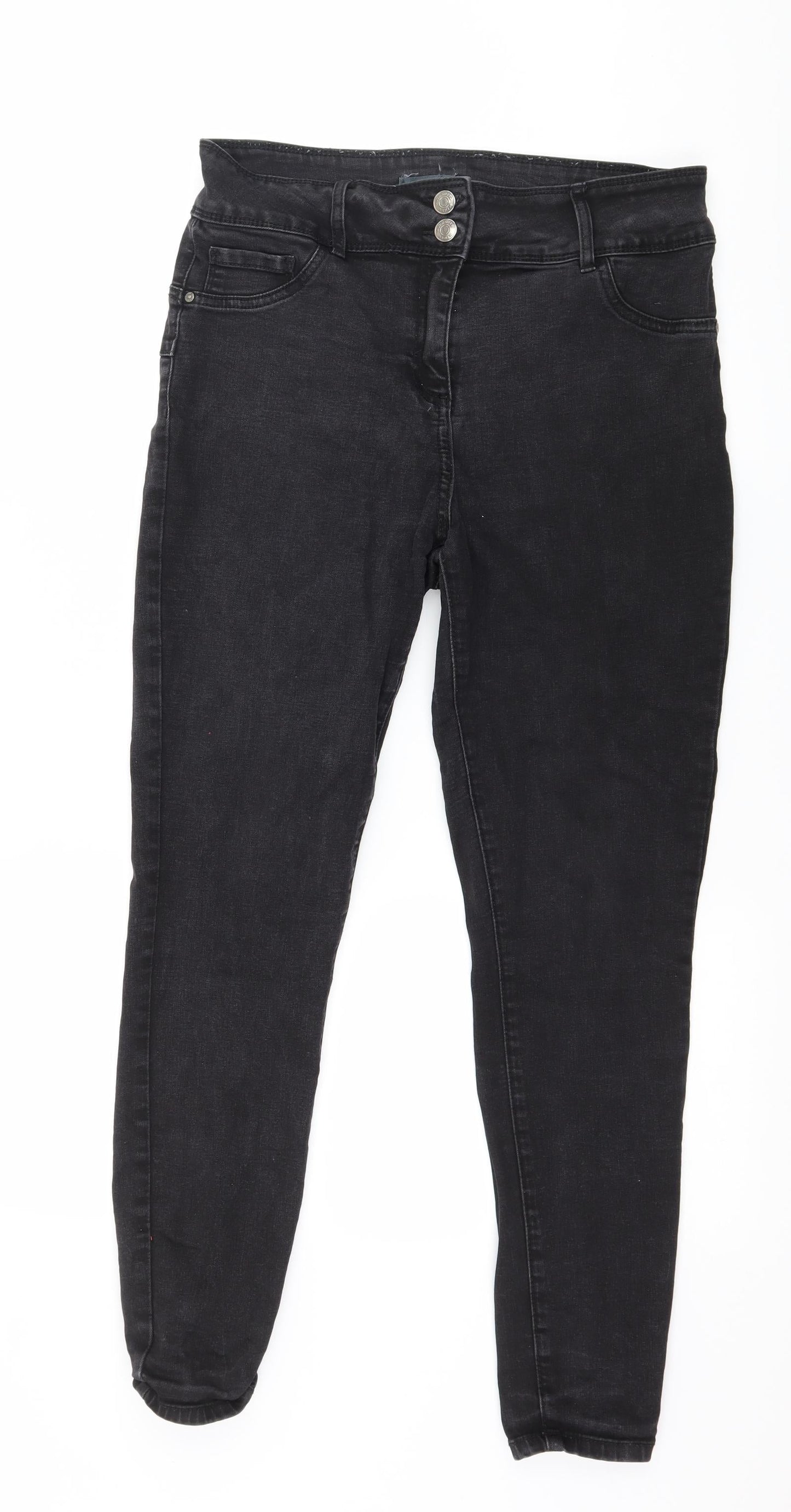 Womens UK Size 12 Papaya Regular Fit Skinny Grey Jeans