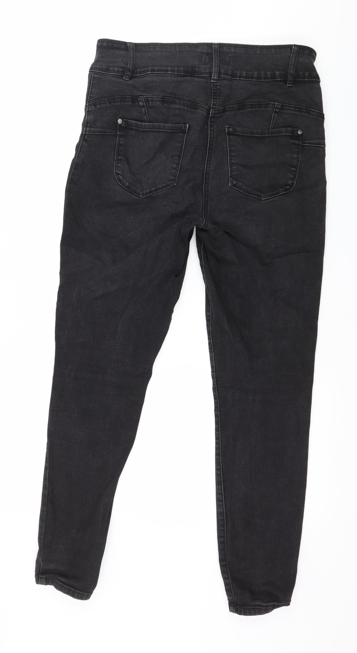 Womens UK Size 12 Papaya Regular Fit Skinny Grey Jeans