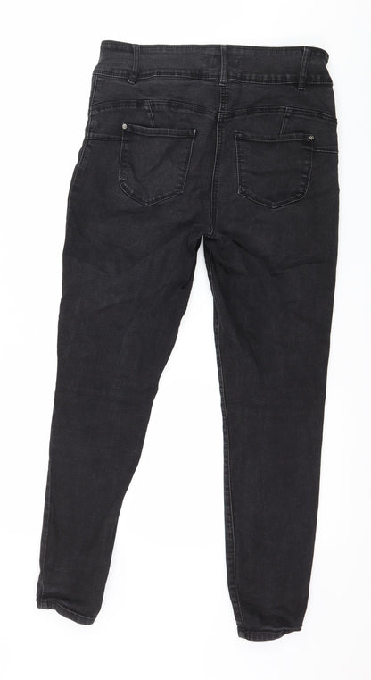 Womens UK Size 12 Papaya Regular Fit Skinny Grey Jeans