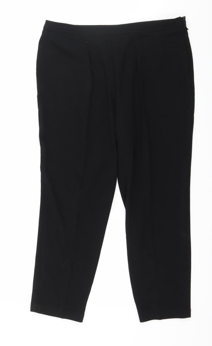 Womens UK Size 14 Marks and Spencer Regular Fit  Black Trousers