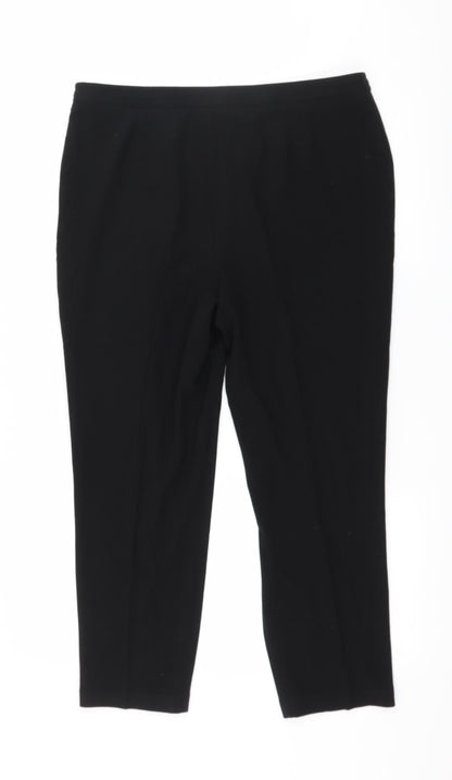 Womens UK Size 14 Marks and Spencer Regular Fit  Black Trousers