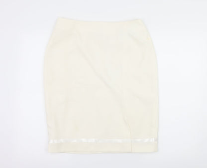 AMARANTO Womens White   A-Line Skirt Size 32 in