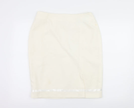 AMARANTO Womens White   A-Line Skirt Size 32 in