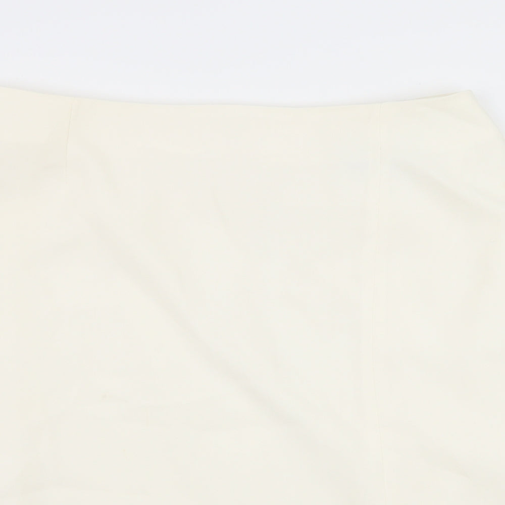 AMARANTO Womens White   A-Line Skirt Size 32 in