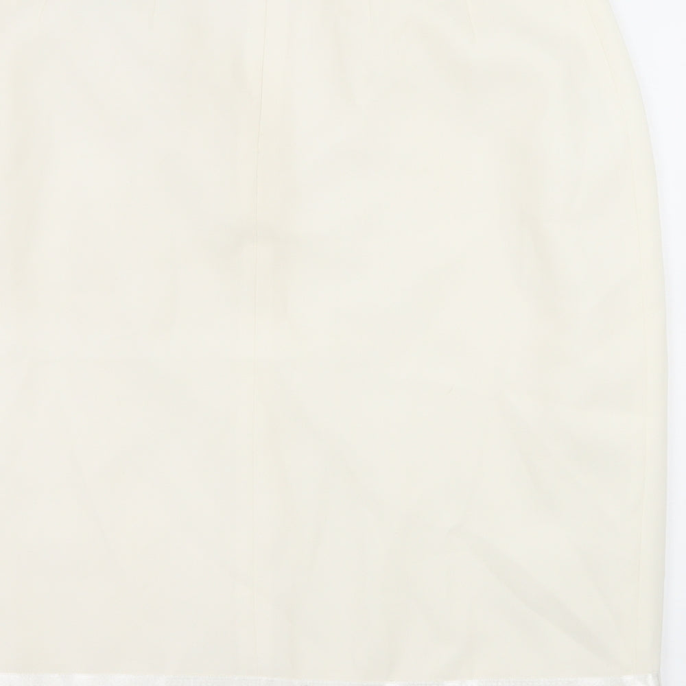 AMARANTO Womens White   A-Line Skirt Size 32 in