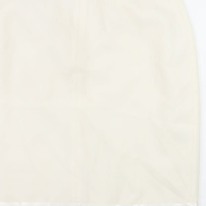 AMARANTO Womens White   A-Line Skirt Size 32 in