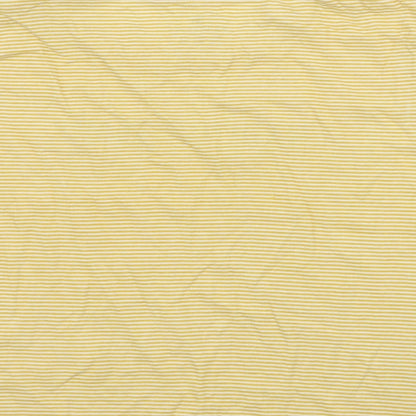 Primark Womens Yellow Striped Jersey Basic T-Shirt Size 10  - Made With Love