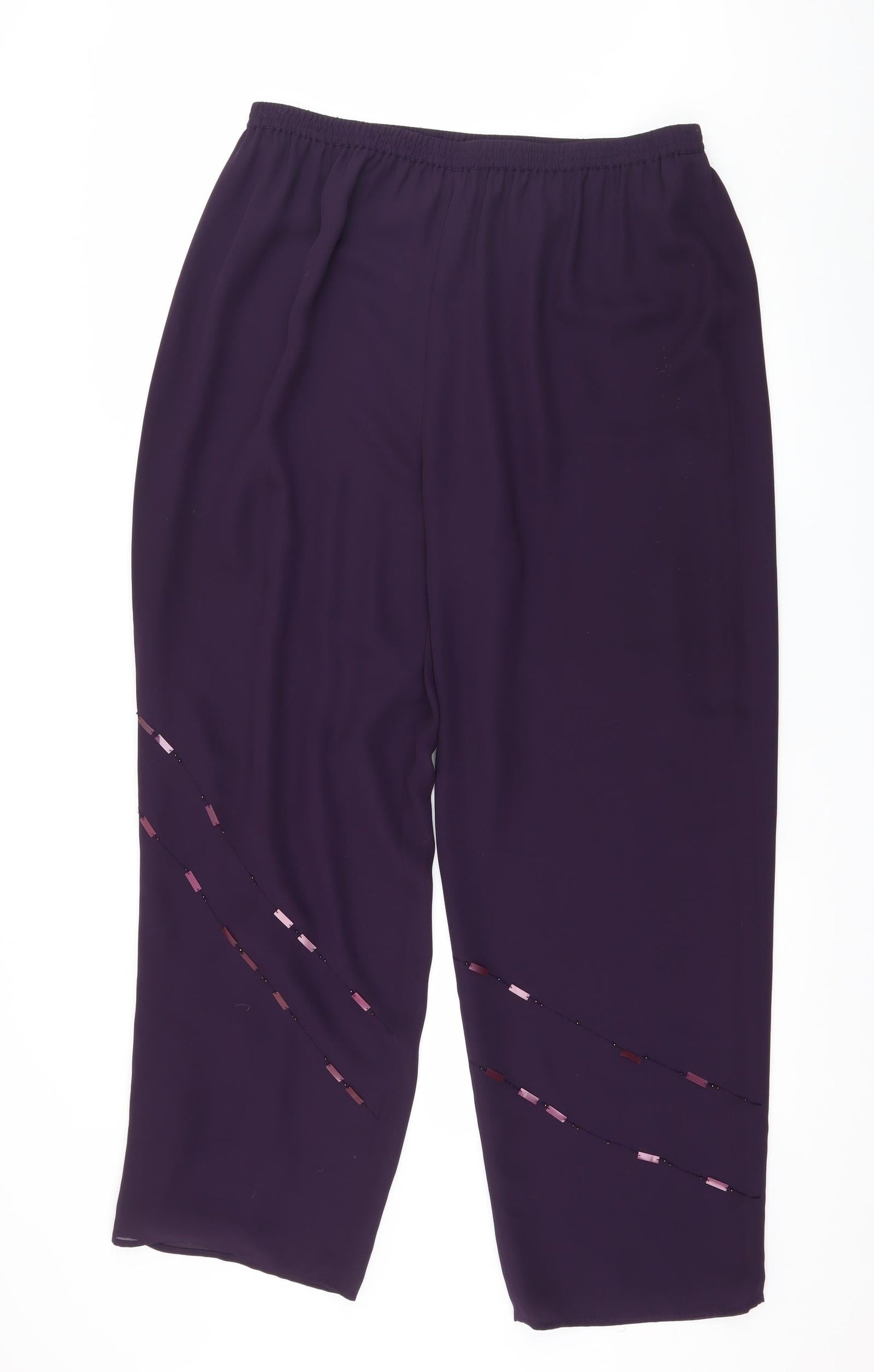 ELVI Womens Purple   Trousers  Size 38 in L29 in