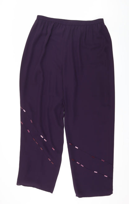 ELVI Womens Purple   Trousers  Size 38 in L29 in
