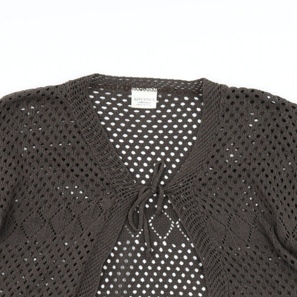 Advance Collection Womens Brown  Knit Cardigan Jumper Size L