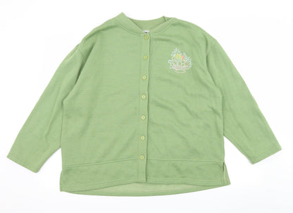Womens UK Size M Exe Collection Green Pullover Sweatshirt