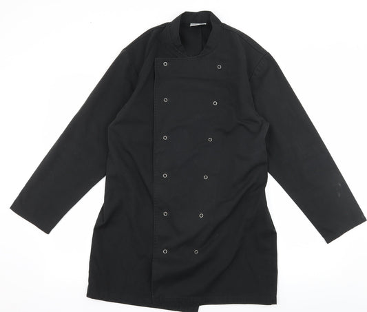 Simon Jersey Mens Black    Button-Up Size S  - Chefswear
