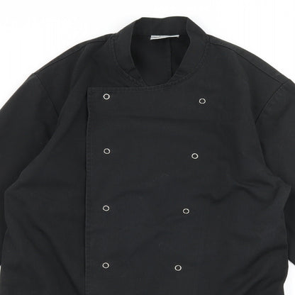 Simon Jersey Mens Black    Button-Up Size S  - Chefswear