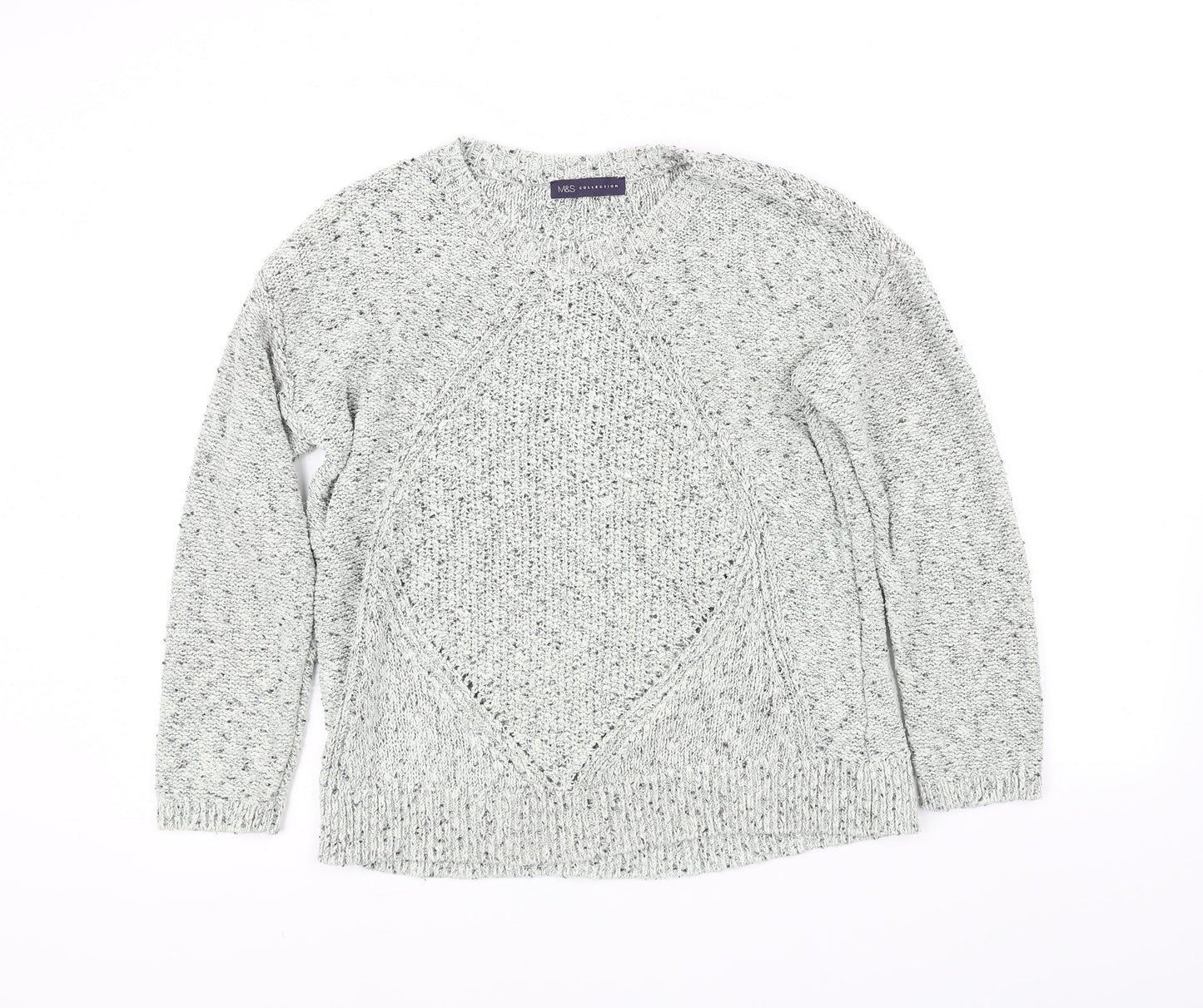 m&s Womens Green   Pullover Jumper Size 12
