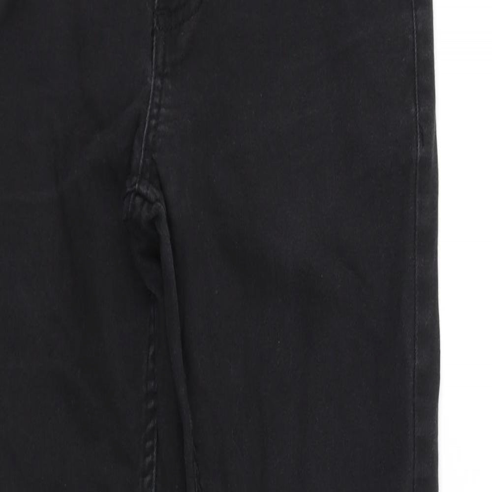 Womens UK Size S pre worn Regular Fit Straight Black Jeans