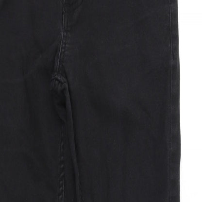 Womens UK Size S pre worn Regular Fit Straight Black Jeans
