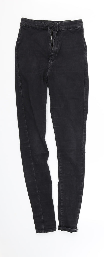 Womens UK Size S pre worn Regular Fit Straight Black Jeans