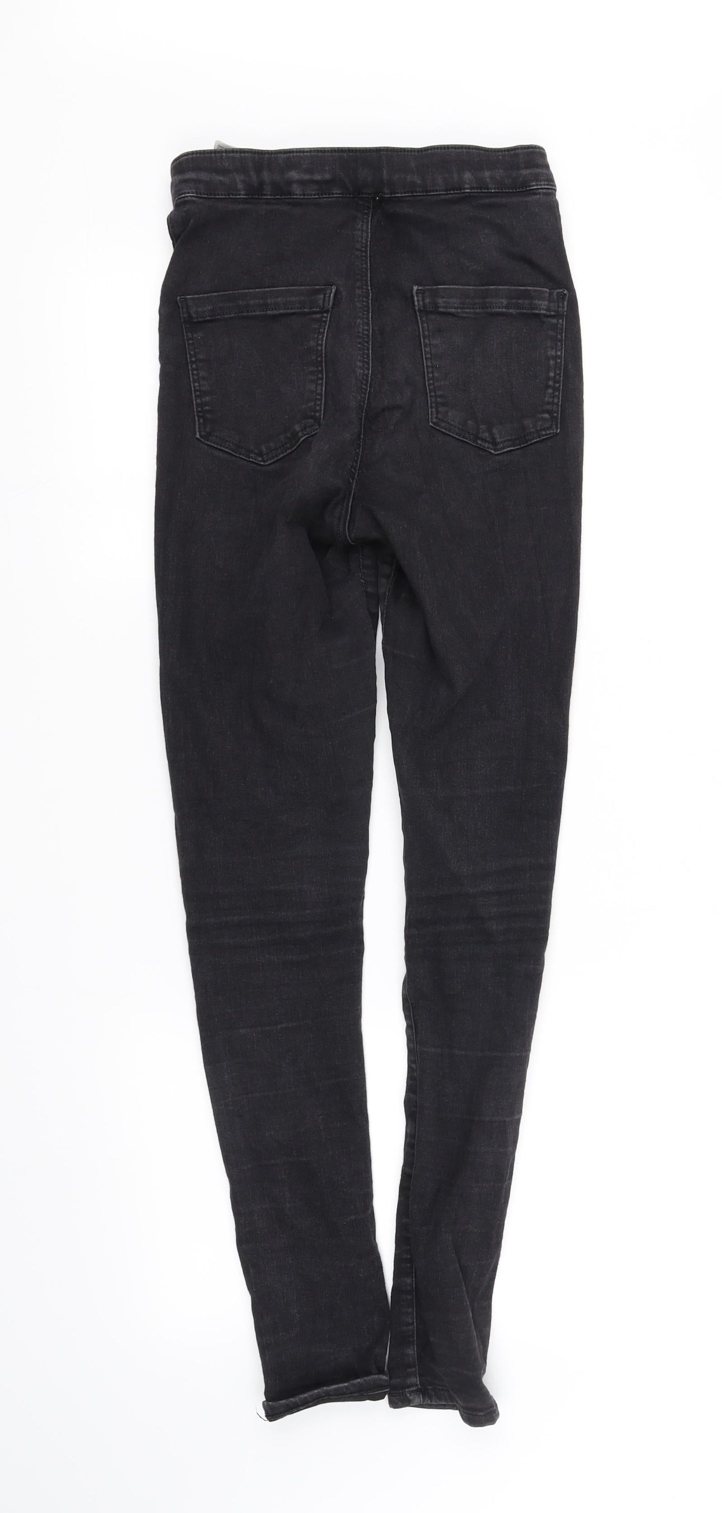 Womens UK Size S pre worn Regular Fit Straight Black Jeans
