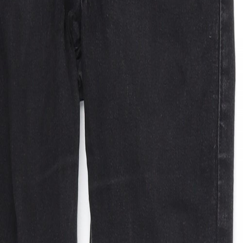 Womens UK Size S pre worn Regular Fit Straight Black Jeans