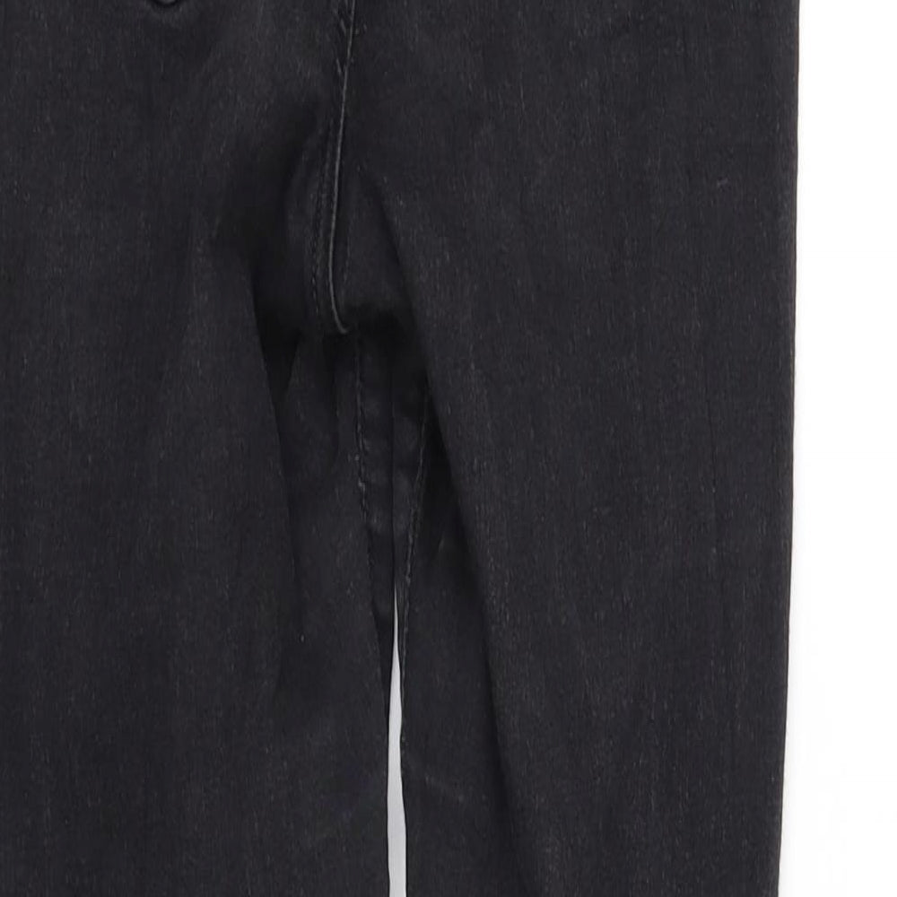 Womens UK Size S pre worn Regular Fit Straight Black Jeans