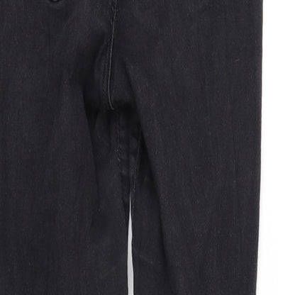 Womens UK Size S pre worn Regular Fit Straight Black Jeans