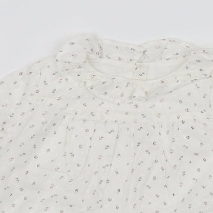 Close-up detail of pre worn White Houndstooth Fit & Flare, size 12-18, Months