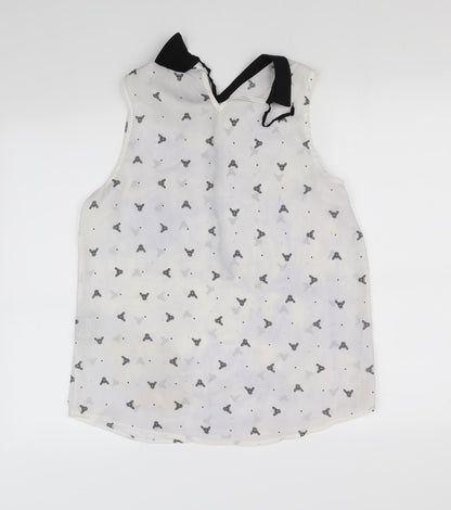 millium Womens White   Basic Blouse Size L
