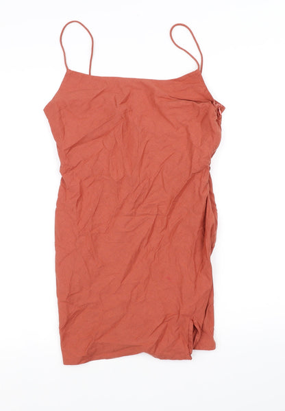 Womens UK Size 10 ASOS Orange Basic Blouse