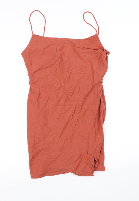 Womens UK Size 10 ASOS Orange Basic Blouse