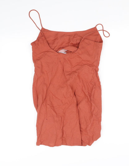 Womens UK Size 10 ASOS Orange Basic Blouse
