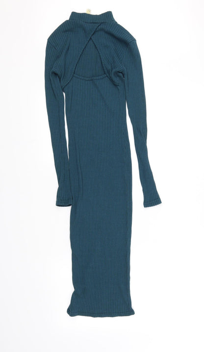 Miss Selfridge Womens Blue   Fit & Flare  Size 6