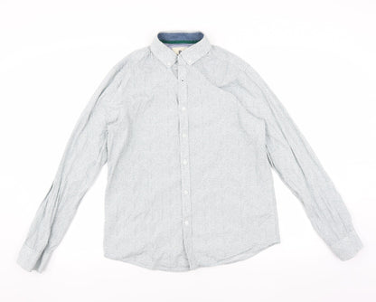 Steel & Jelly Mens Green    Button-Up Size M