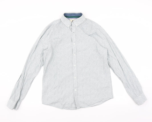 Steel & Jelly Mens Green    Button-Up Size M