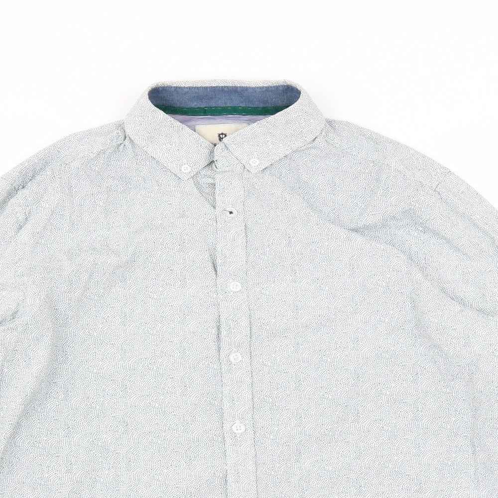 Steel & Jelly Mens Green    Button-Up Size M