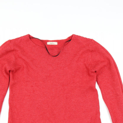 Meily Womens Red   Pullover Jumper Size M