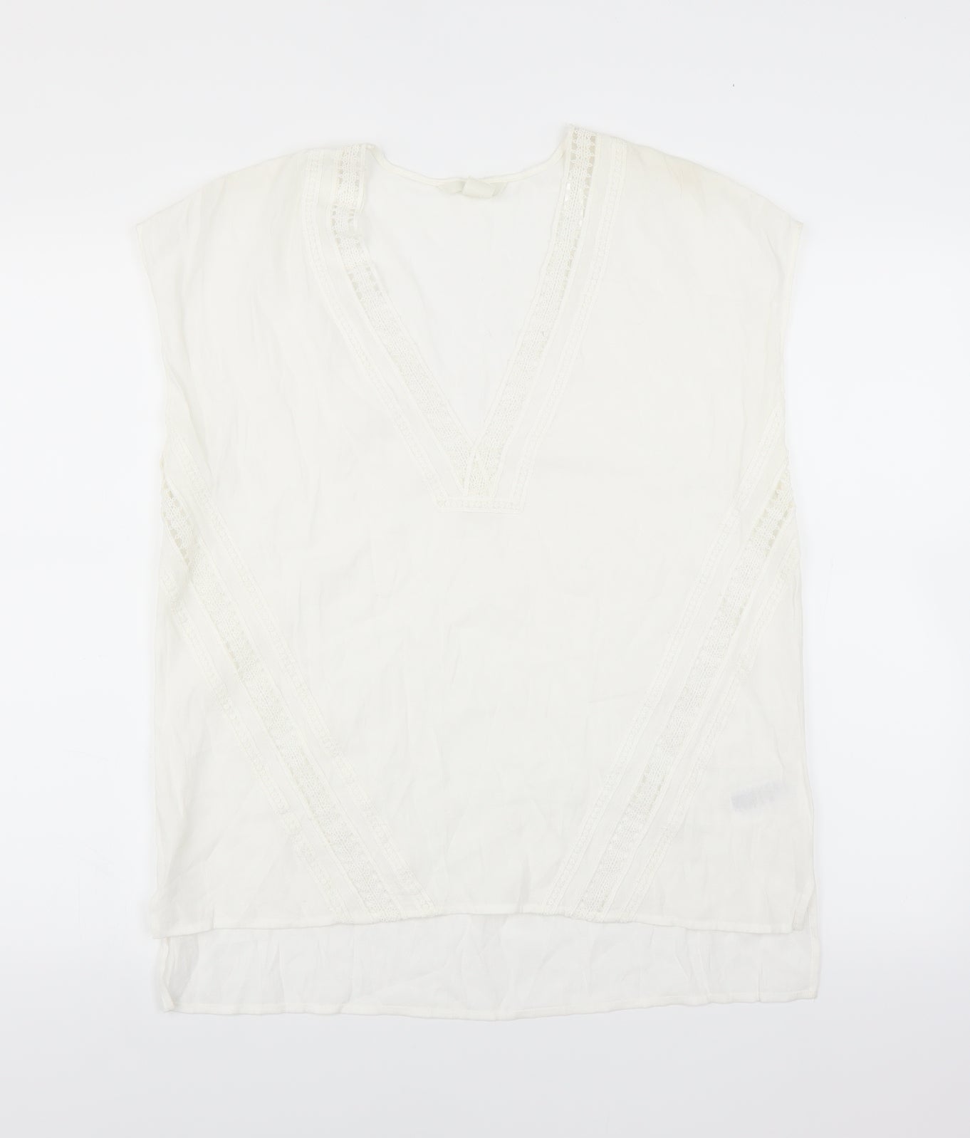 Womens UK Size 16 H&M White Basic Blouse