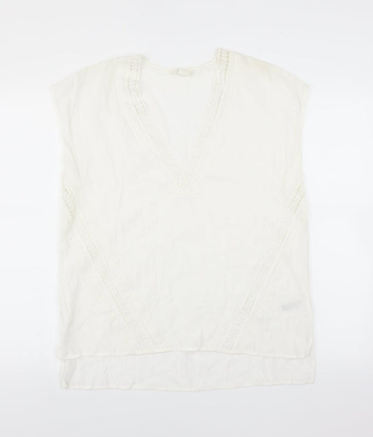 Womens UK Size 16 H&M White Basic Blouse