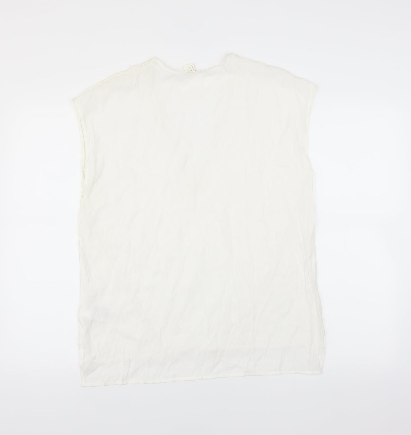 Womens UK Size 16 H&M White Basic Blouse