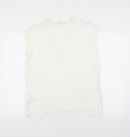 Womens UK Size 16 H&M White Basic Blouse
