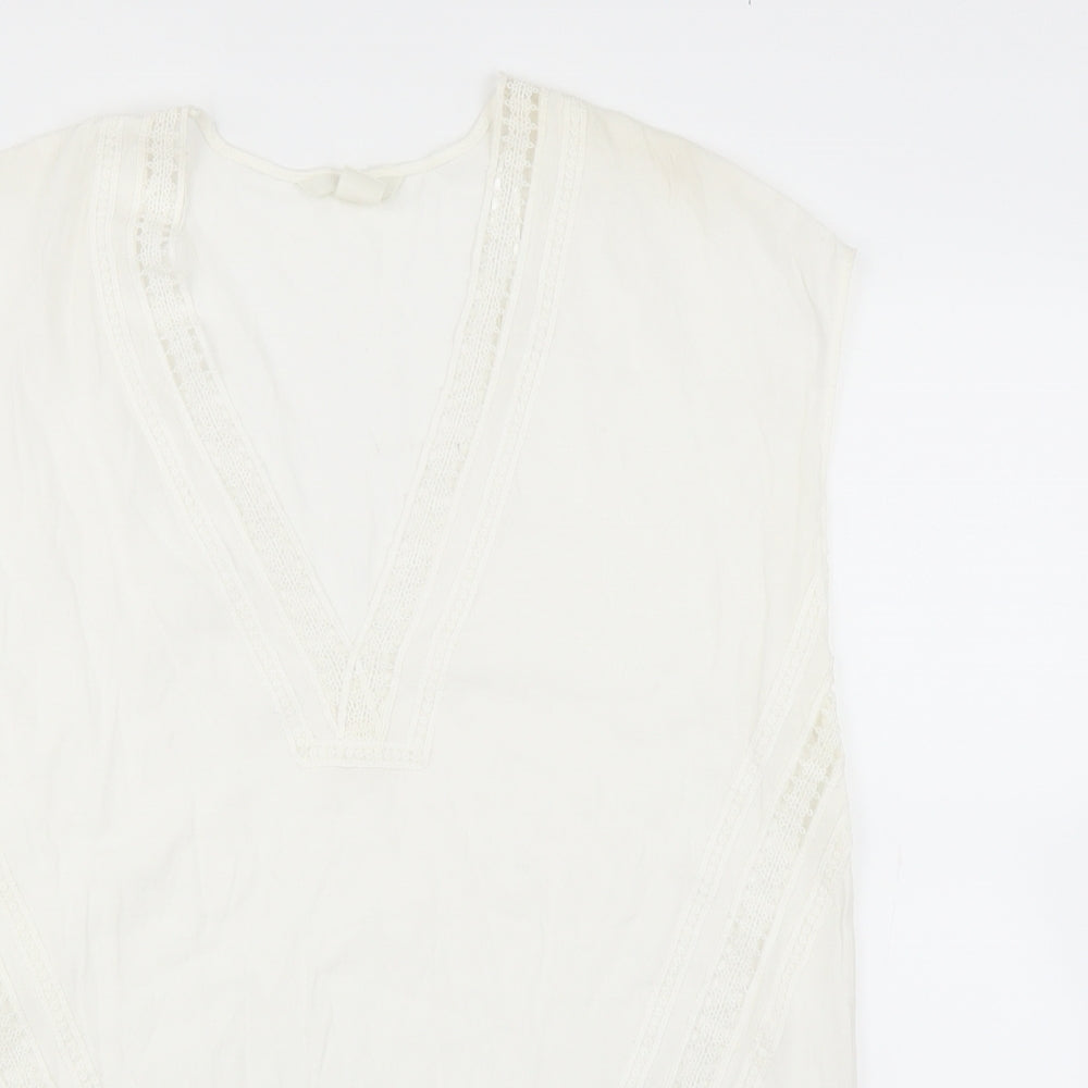 Womens UK Size 16 H&M White Basic Blouse