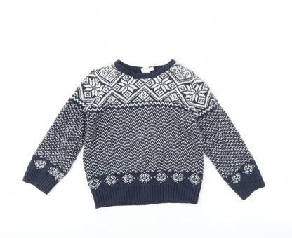 Mini Club Girls Blue   Pullover Jumper Size 5-6 Years