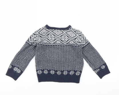Mini Club Girls Blue   Pullover Jumper Size 5-6 Years