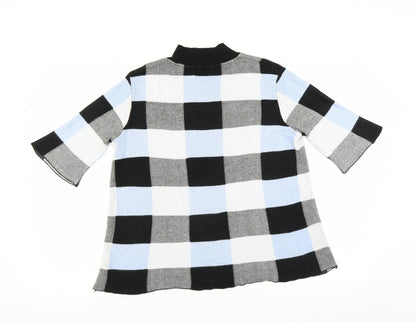F&F Womens Black Check  Pullover Jumper Size 8