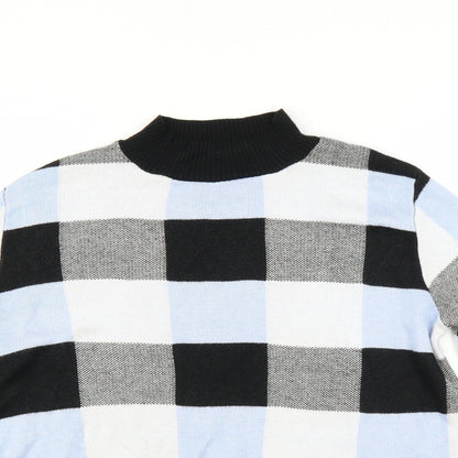 F&F Womens Black Check  Pullover Jumper Size 8