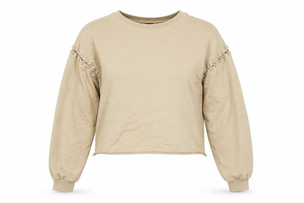 Pull&Bear Womens Beige   Pullover Sweatshirt Size M