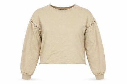 Pull&Bear Womens Beige   Pullover Sweatshirt Size M