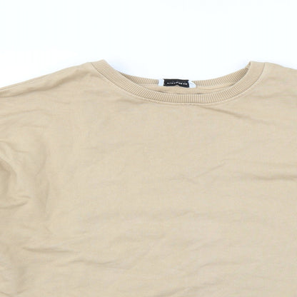 Womens UK Size M Pull & Bear Beige Pullover Sweatshirt