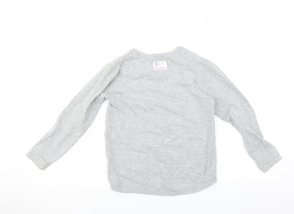 Skechers Girls Grey   Pullover Sweatshirt Size 8-9 Years  - owl