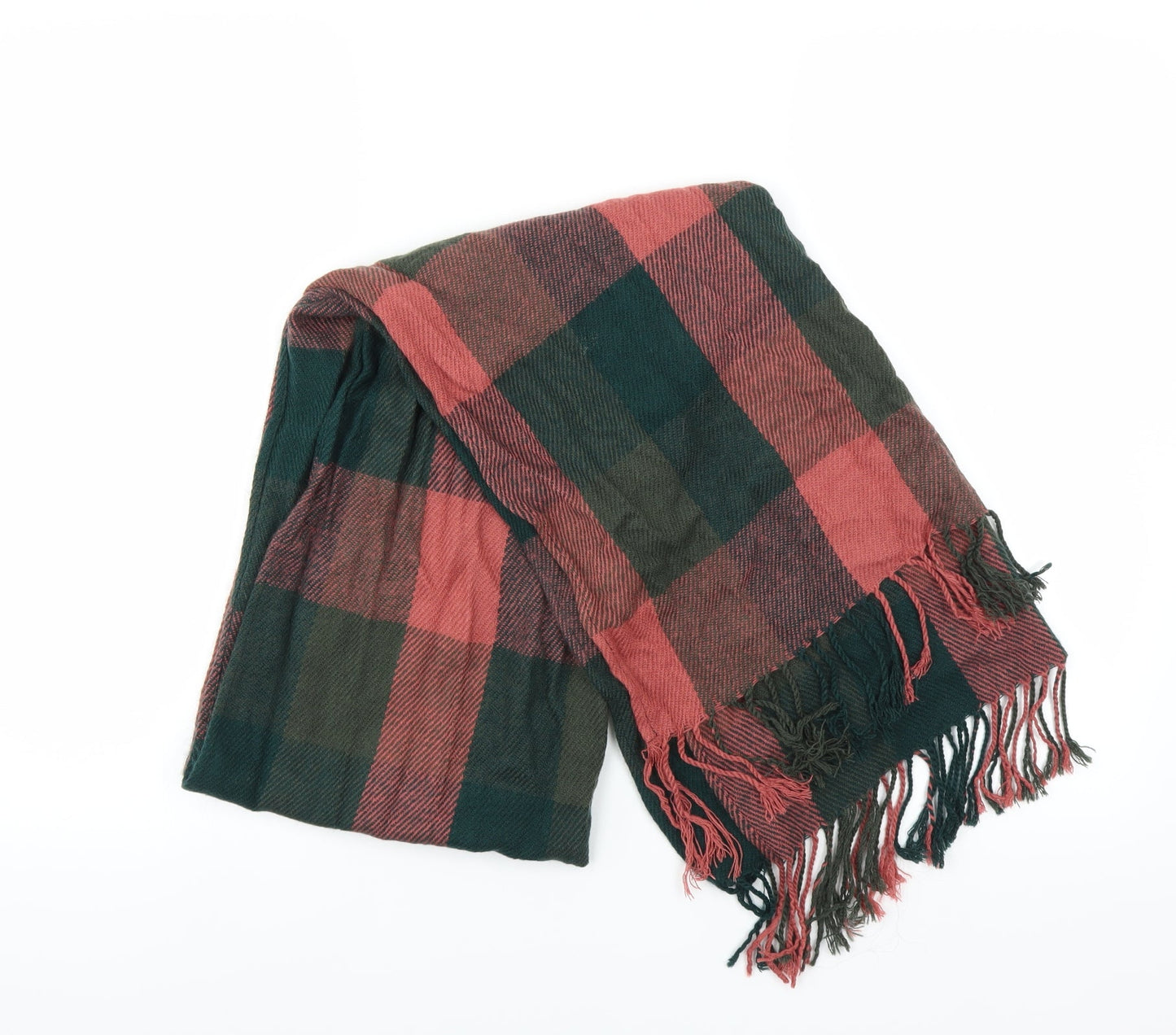 Preworn Womens Green Check   Scarf